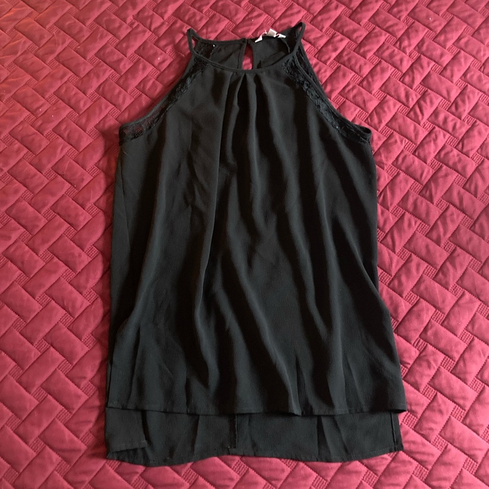 High-neck Keyhole Back Top